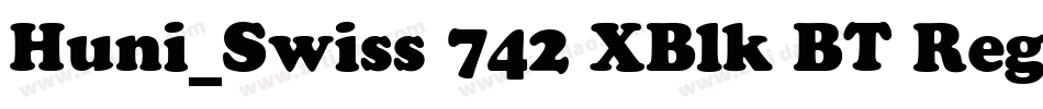 Huni_Swiss 742 XBlk BT Regular字体转换